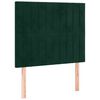 vidaXL Testiera Verde Scuro 100x5x118/128 cm Velluto
