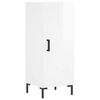 vidaXL Credenza Bianco Lucido 34,5x34x90 cm in Legno Multistrato