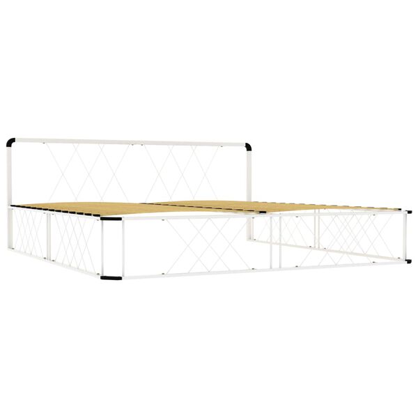 vidaXL Giroletto Bianco in Metallo 180x200 cm