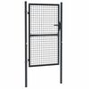 vidaXL Cancello da Giardino in Rete di Acciaio Zincato 100x150 cm Grigio