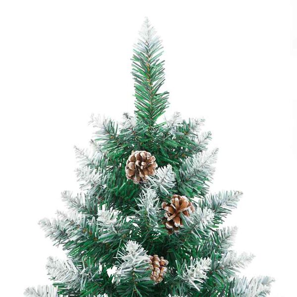 vidaXL Albero di Natale snodato con 300 LED con supporto Verde 180 cm