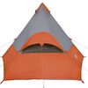 vidaXL Tenda da Campeggio Tipi 7 Persone Arancione Impermeabile