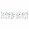 vidaXL Cuscino per Panchina da Giardino Bianco e verde 180 x 50 x 4 cm