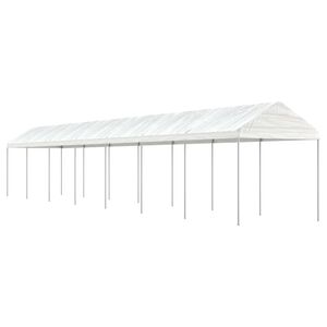 vidaXL Gazebo con Tetto Bianco 15,61x2,28x2,69 m in Polietilene