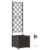 vidaXL Vaso da giardino Marrone 40 x 40 x 142 cm PP