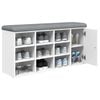 vidaXL Panca Porta Scarpe Bianca 102x32x50 cm in Legno Multistrato