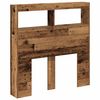vidaXL Testiera con Contenitore a LED Legno Antico 100x17x102 cm