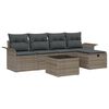 vidaXL Set Divano da Giardino 6 pz Poly Rattan