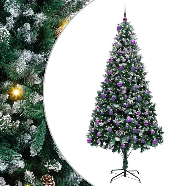 vidaXL Albero di Natale artificiale con 300 LED Verde 240 cm