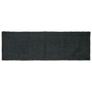 vidaXL Tappeto da Area Grigio Scuro 80 x 250 cm Juta