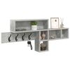 vidaXL Appendiabiti a muro Grigio cemento 100 x 12 x 43.5 cm