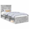 vidaXL Struttura del letto Grigio Concret&egrave; 75 x 190 cm Pino massello