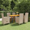 vidaXL Set Mobili da Pranzo per Giardino 7 pz Beige