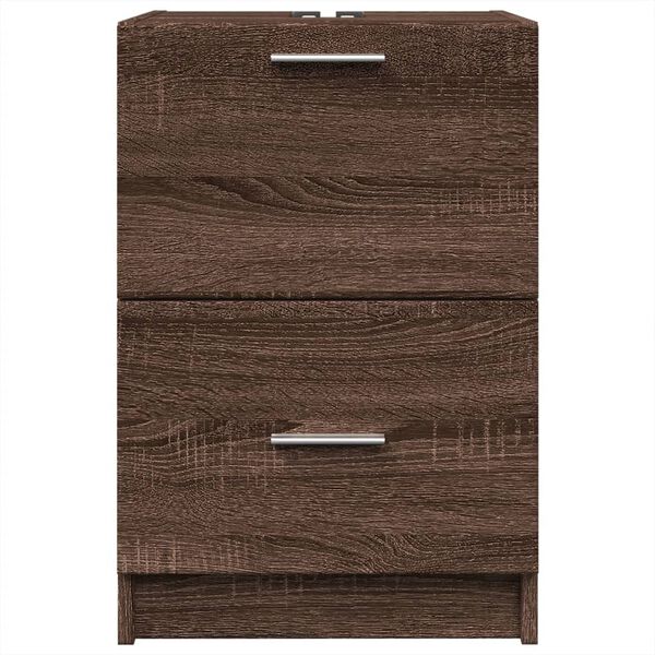 vidaXL Mobile Lavabo Rovere Marrone 40x37x59 cm in Truciolare
