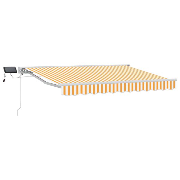 vidaXL Cornice per Tenda Manuale con LED Giallo e Bianco 3,5 x 2 m