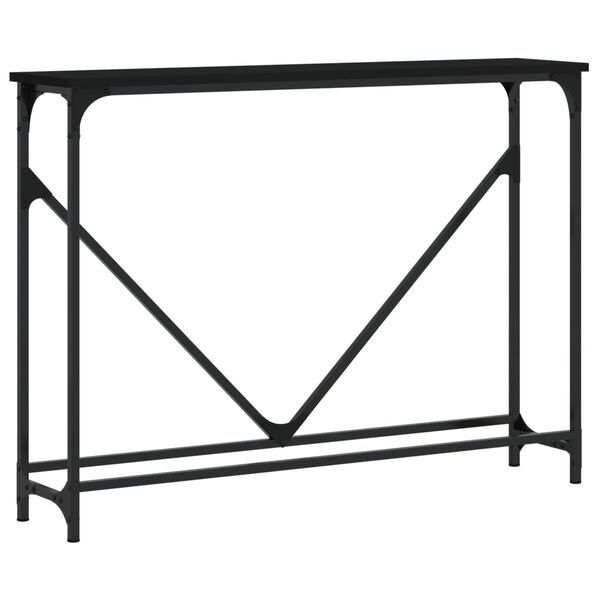 vidaXL Tavolino Consolle Nero 102x22,5x75 cm in Legno Multistrato