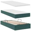 vidaXL Letto con Contenitore Verde Scuro 90 x 190 cm Velluto