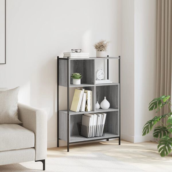 vidaXL Libreria Grigio Sonoma 72x28x109 cm in Legno Multistrato