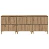 vidaXL Sideboards 3 pcs Rovere artigianale 60 x 35 x 70 cm