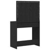 vidaXL Tavolo da trucco con cassetto Rovere nero 78.5 x 41 x 135 cm