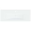 vidaXL Lavabo da Incasso con Rubinetto 101x39x18 cm in Ceramica Bianco
