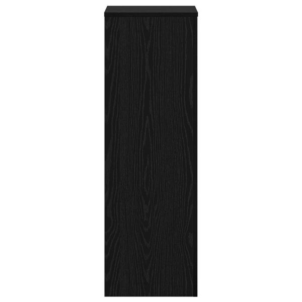 vidaXL Supporto per piante Rovere Nero 33 x 33 x 100 cm