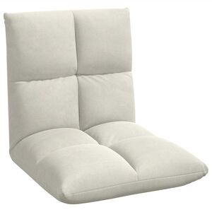 vidaXL Sedia da Pavimento Crema 50 x 61 x 57 cm Velluto