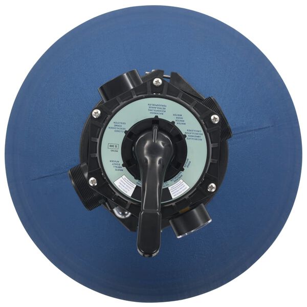 vidaXL Filtro a Sabbia per Piscine Valvola a 6 Posizioni Blu 560 mm