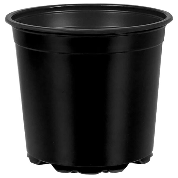 vidaXL Vaso per Fiori 100 pcs Nero &Oslash; 15 x 13 cm Plastica
