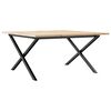 vidaXL Tavolino da Salotto Telaio a X 90x90x45 cm Legno Pino e Acciaio