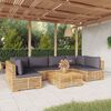 vidaXL Set Divani da Giardino 7 pz con Cuscini Legno Massello di Teak