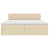 vidaXL Letto con Contenitore Crema 180 x 200 cm Pelle Sintetica