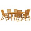 vidaXL Set da Pranzo per Giardino 7 pz Marrone