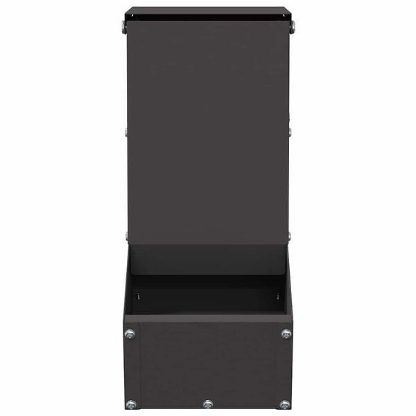 vidaXL Mangiatore per conigli Nero 12,5 x 26 x 28,5 cm