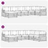 vidaXL Set divani con cuscino 7 pcs Grigio Naturale e Chiaro