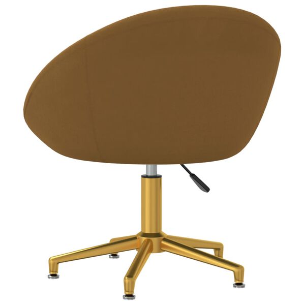 vidaXL Sedia da Ufficio Girevole Marrone in Velluto