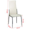 vidaXL Sedie da Pranzo 4 pz Bianche in Similpelle