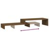 vidaXL Supporto Monitor ambra (52-101)x22x14 cm Legno Massello di Pino