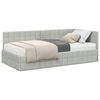 vidaXL Struttura Letto Angolare con Materasso 2 pz Grigio chiaro