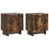 vidaXL Armadio da Notte 2 pz Rovere Fumo 43 x 34,5 x 50 cm