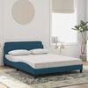 vidaXL Letto con Materasso Dover Blu 140x200 cm in Velluto