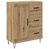vidaXL Credenza Rovere artigianale 69,5 x 34 x 90 cm Legno multistrato
