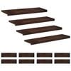 vidaXL Tappeti per scale 12 pz 90 x 30 x 2 cm Marrone Scuro