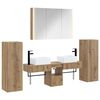 vidaXL Set di mobili per il bagno 6 pz Rovere Artigianale