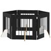vidaXL Cancello per cani con supporti 6 pcs Rovere Nero 60 x 60 cm