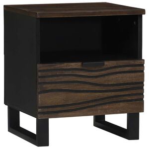 vidaXL Armadio da Notte Noce 40 x 33 x 46 cm Legno massello di acacia
