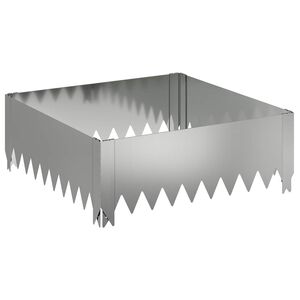 vidaXL Bordura per Prato 60 x 60 x 20 cm Acciaio Argento