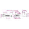 vidaXL Set Divani da Giardino 10 pz in Legno Massello di Pino Bianco