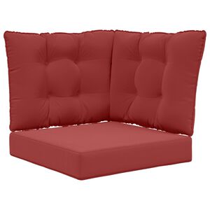 vidaXL Cuscino per divano da esterno Poliestere Rosso vino