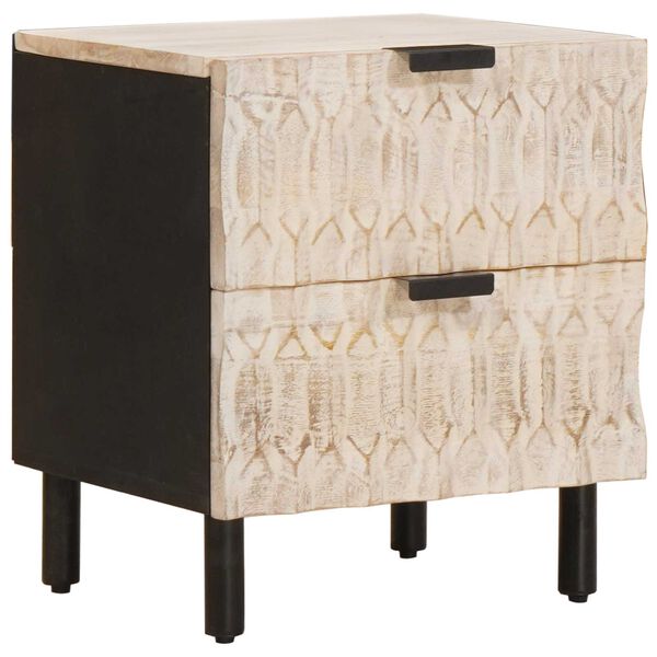 vidaXL Armadio da Notte con cassetto 2 pcs Bianco 40 x 33 x 46 cm